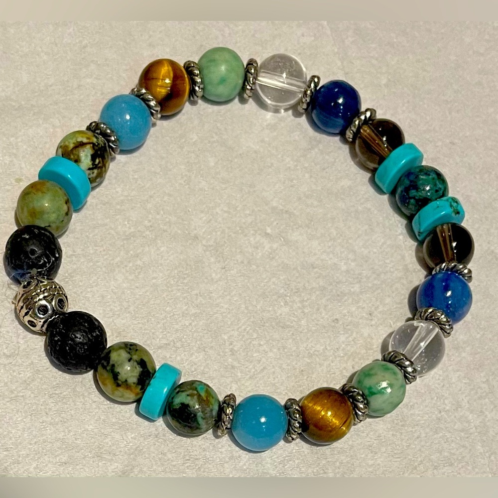 Mens or women’s beaded gemstone bracelet